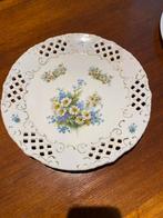 Te kp prachtige vintage vlaschaal schaal met veldbloemen, Ophalen of Verzenden