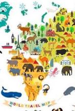 Dieren wereldkaart sticker land muurposter kinder wereldbol, Kinderen en Baby's, Kinderkamer | Inrichting en Decoratie, Nieuw