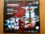 Pannenset nieuw 16-delig, Huis en Inrichting, Keuken | Potten en Pannen, Ophalen, Nieuw, Pannenset, Rvs