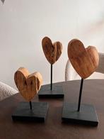 Houten Hart Decoraties - Set van 3, Antiek en Kunst, Ophalen