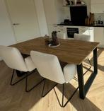 Mooie houten eettafel, Ophalen, Eikenhout, 50 tot 100 cm, Zo goed als nieuw