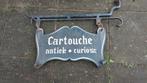 Uithangbord Brocante met smeedijzeren houder, Antiek en Kunst, Ophalen of Verzenden