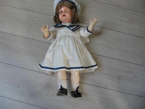 oude matroos pop1930 KR 926 60 cm m schelmogen €70.00, Verzamelen, Poppen, Zo goed als nieuw, Pop, Ophalen of Verzenden