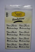 6 st. Sandy-art van harte betersch. Zilver siersti. crem8499, Hobby en Vrije tijd, Verzenden, Nieuw, Overige thema's, Overige typen