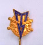 Militair zeldzame goudkleurige MLV draagspeld., Ophalen of Verzenden, Overige soorten, Nederland, Lintje, Medaille of Wings