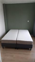 Boxspring 160x200 (2 stuks 80x200) | Binnenveringsmatrassen, Huis en Inrichting, Slaapkamer | Boxsprings, 160 cm, Grijs, Zo goed als nieuw