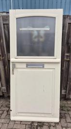 houten voordeur kleur crèmewit bovenhelft glas + brievenbus, Doe-het-zelf en Verbouw, Ophalen, Gebruikt, 80 tot 100 cm, Buitendeur