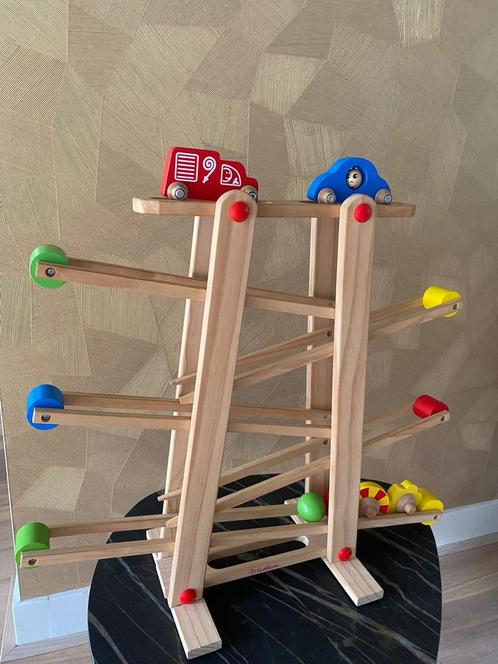 Houten autobaan van eichhorn, Kinderen en Baby's, Speelgoed | Hobbelfiguren, Zo goed als nieuw, Ophalen