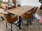 Bartafel met 5 barstoelen, Huis en Inrichting, Ophalen, 50 tot 100 cm, Zo goed als nieuw, Vijf personen of meer
