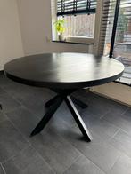 Goossens Eettafel Axilon - 120cm zwart, Huis en Inrichting, Tafels | Eettafels, Ophalen, 100 tot 150 cm, Rond, Zo goed als nieuw