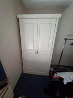 Te koop witte houten kledingkast., Huis en Inrichting, Kasten | Kledingkasten, Ophalen, Gebruikt, 50 tot 75 cm, 150 tot 200 cm
