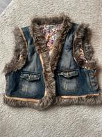 Spijkergilet met bont, Ophalen of Verzenden, Gedragen, Maat 42/44 (L), Blauw