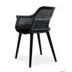 4 x Prachtige zwarte Marcel Wanders Cyborg stoelen webbing, Huis en Inrichting, Stoelen, Riet of Rotan, Verzenden, Zwart, Zo goed als nieuw
