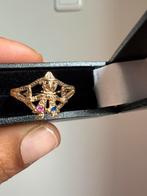 Bijzondere Vintage 9 karaat clown ring, Sieraden, Tassen en Uiterlijk, Ringen, Vintage, Vintage, Vintage, Ophalen of Verzenden