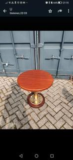 4 mahonie casino bijzet tafels, Ophalen, Minder dan 55 cm, Gebruikt, Rond
