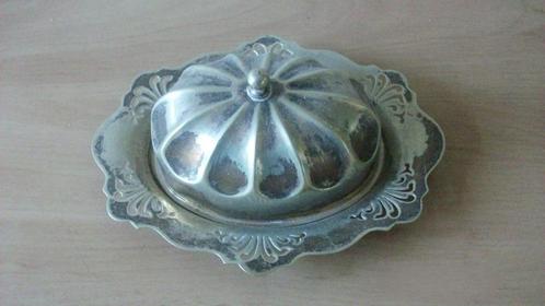 Verzilverd boterstolpje, Antiek en Kunst, Antiek | Goud en Zilver, Ophalen of Verzenden
