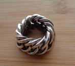 zilveren dames of heren schakel ring [363], Sieraden, Tassen en Uiterlijk, Ringen, 18 tot 19, Verzenden, Zo goed als nieuw, Dame