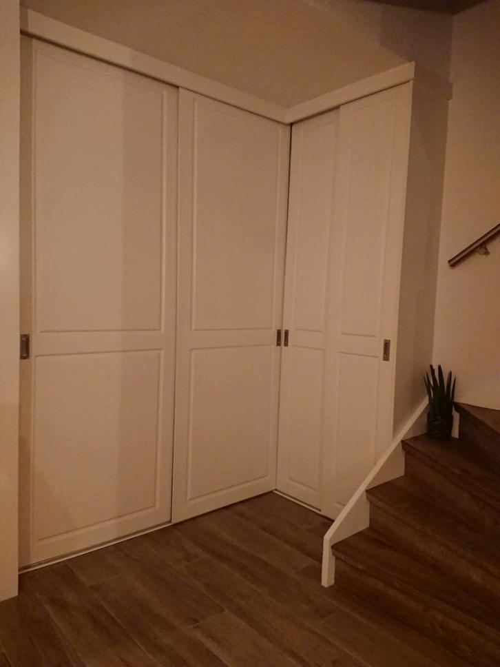 Schuifdeuren (smal!) - 4 stuks - gratis op te halen, Doe-het-zelf en Verbouw, Deuren en Horren, Gebruikt, Binnendeur, 215 cm of meer