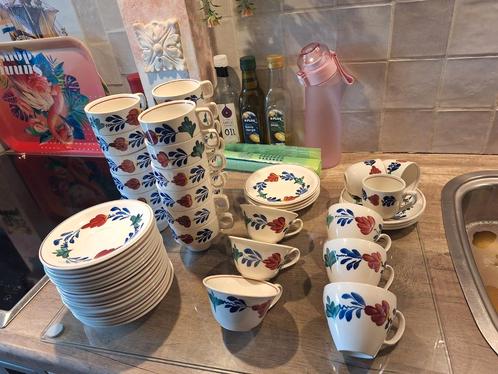 Boeren bont koffie thee kopjes en schotels, Antiek en Kunst, Antiek | Servies compleet, Ophalen of Verzenden