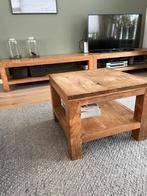 Teak salontafel  55  breed/43 hoog, Ophalen, Gebruikt, 50 tot 100 cm, 50 tot 100 cm