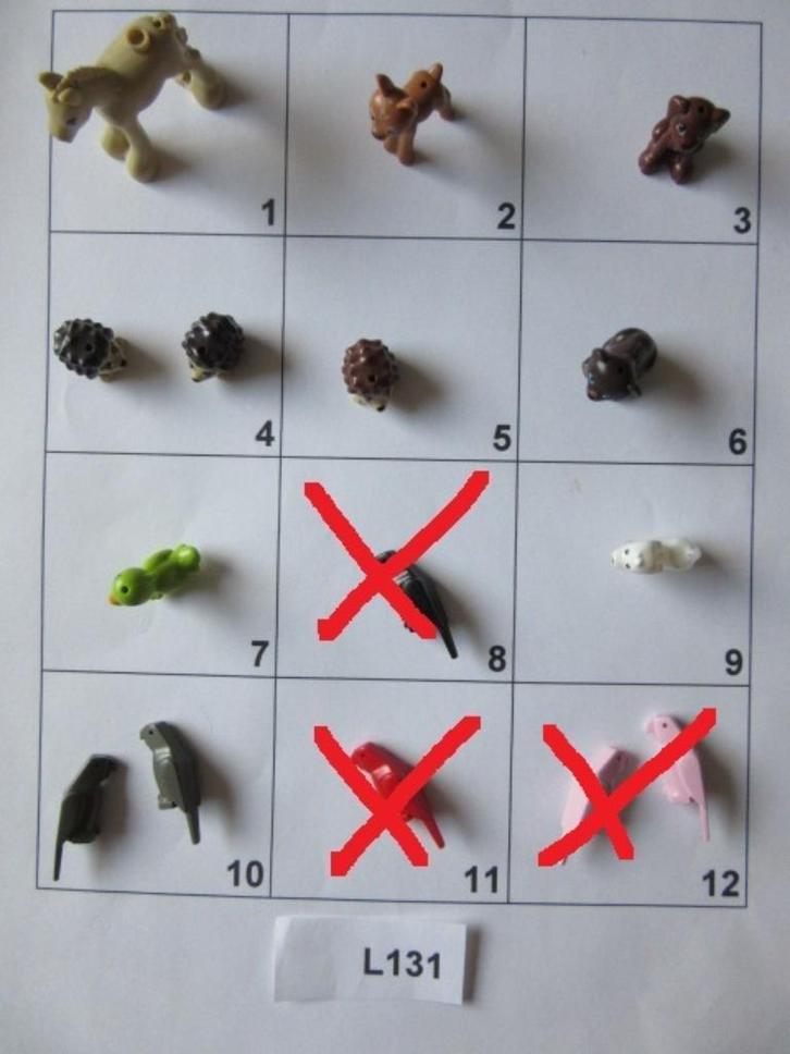 L131 LEGO DIEREN VOGELS ARA PAPEGAAI GHOSTDOG BEER EGEL, Kinderen en Baby's, Speelgoed | Duplo en Lego, Gebruikt, Lego, Losse stenen