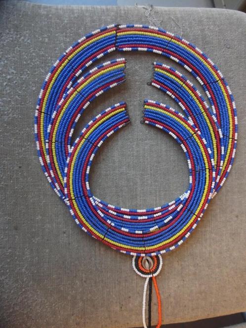 Masai hals versieringen set van 3, Sieraden, Tassen en Uiterlijk, Kettingen, Zo goed als nieuw, Overige materialen, Ophalen of Verzenden