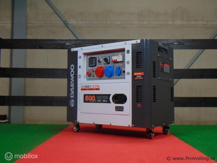 Online Veiling: Daewoo DDAE10500DSE-3G diesel stroomgener..., Doe-het-zelf en Verbouw, Aggregaten, Nieuw