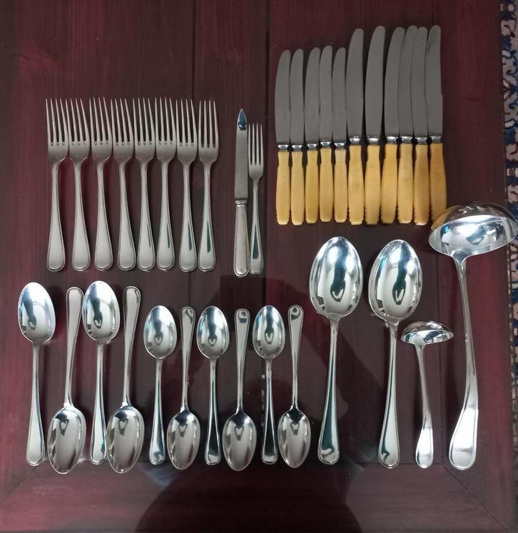 Verzilverd bestek Rondfilet ZP2 Zilverfabriek Voorschoten, Antiek en Kunst, Antiek | Bestek, Ophalen of Verzenden