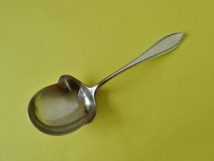 Keltum aardappellepel verzilverd Puntfilet P8 opscheplepel, Antiek en Kunst, Antiek | Bestek, Ophalen of Verzenden