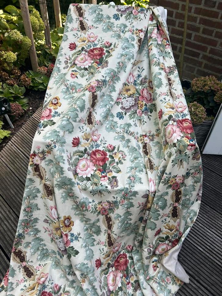 Sanderson Zephyr recl fabric vintage gordijnen 4stks 210x150, Huis en Inrichting, Stoffering | Gordijnen en Lamellen, Gebruikt
