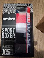 Nieuwe umbro boxer shorts maat L, Kleding | Heren, Ondergoed, Ophalen of Verzenden, Boxer