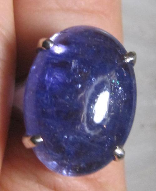Tanzanite 17,85 KRT %100 natuurlijk excellent ring zeldzaam, Sieraden, Tassen en Uiterlijk, Ringen, Zo goed als nieuw, Dame, Kleiner dan 17