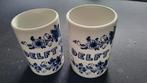 Delfts blauwe mokken I love Delft samen €7,50, Antiek en Kunst, Antiek | Keramiek en Aardewerk, Ophalen of Verzenden