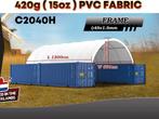 2025 Rhino-Cross-Shelter C2040H - 12x6x2 m met eindzeil Opsl