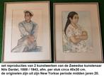 mooie repro set van de Zweedse kunstenaar NILS DARDEL, Ophalen of Verzenden