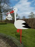 Geboortebord,  ooievaar, kraamversiering,, Kinderen en Baby's, Kraamcadeaus en Geboorteborden, Ophalen, Gebruikt