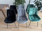 Velvet eetkamerstoelen, Huis en Inrichting, Stoelen, Ophalen, Overige kleuren, Stof, Zo goed als nieuw