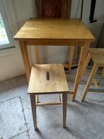 Hoge Tafel met 2 Krukjes IKEA, Ophalen, Minder dan 50 cm, Gebruikt, Eenvoudig