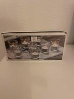 Nieuw in doos 8 waxinelichtjes glaasjes Riviera Maison, Ophalen of Verzenden, Nieuw