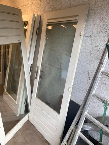 Buitendeur hardhout dubbel glas 92,5x211,5 beschikbaar voor biedingen