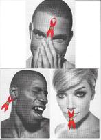 3x Het Rode Lintje (Hiv/Aids solidariteit) foto's A.Zuidema., Verzamelen, Verzenden, 1980 tot heden, Ongelopen, Cultuur en Media