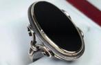 Ring witgoud, onyx steen 8 karaat, Sieraden, Tassen en Uiterlijk, Antieke sieraden, Ophalen of Verzenden, Goud, Ring, Met edelsteen