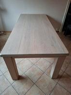 Tafel, massief hout 220 lang, Huis en Inrichting, Ophalen, Gebruikt, 200 cm of meer, 50 tot 100 cm