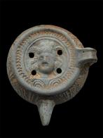 Romeinse olielamp terracotta - Medusa bodemvondst, Antiek en Kunst, Antiek | Keramiek en Aardewerk, Ophalen of Verzenden