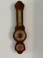 Vintage Houten Weerstation met Thermometer & Barometer, Ophalen of Verzenden, Gebruikt, Binnenthermometer