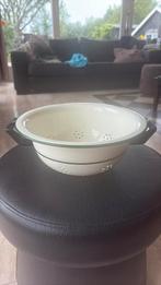 Brocante emaille oud vergiet ceme groen goud  bies bakkeliet, Ophalen of Verzenden