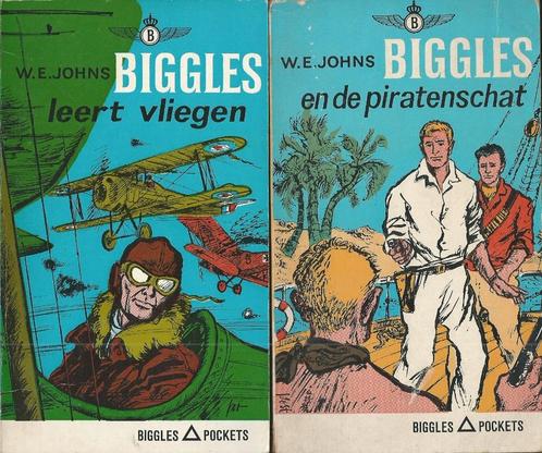 7 Biggles Pockets – samen  €. 17,50, Boeken, Avontuur en Actie, Gelezen, Ophalen of Verzenden