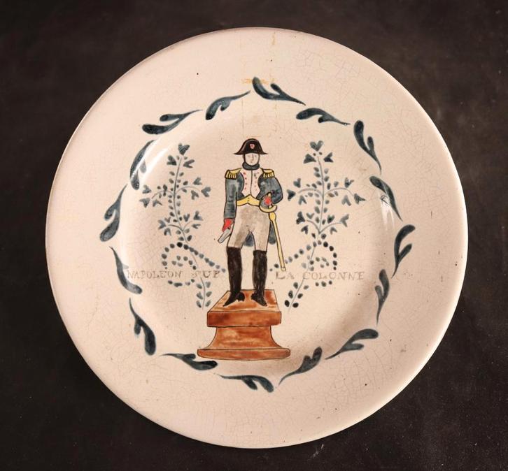 19e eeuws faience bord met Napoleon, Antiek en Kunst, Antiek | Keramiek en Aardewerk, Ophalen of Verzenden