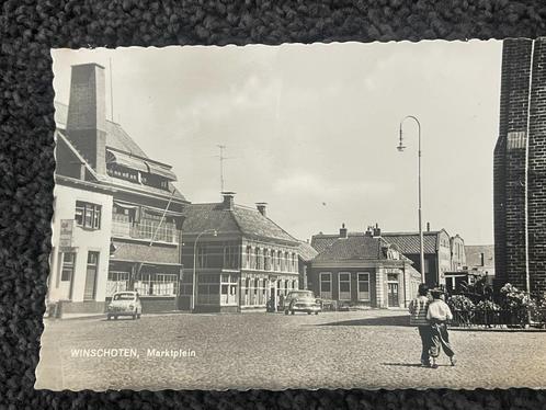 Winschoten;  oude weergave van het Marktplein, Verzamelen, Ansichtkaarten | Nederland, Ongelopen, Groningen, 1940 tot 1960, Ophalen of Verzenden
