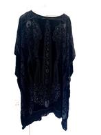 Feestelijke tuniek van fluweel met met paisley patroon, Ophalen of Verzenden, Zo goed als nieuw, Maat 42/44 (L), Zwart